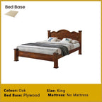 Macen Wooden Bedframe Solid Wood With Plywood Base Queen/King Size - w/ Mattress Option