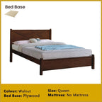 Karon Wooden Bedframe MDF + Veneer With Plywood Base Queen/King Size - w/ Mattress Option