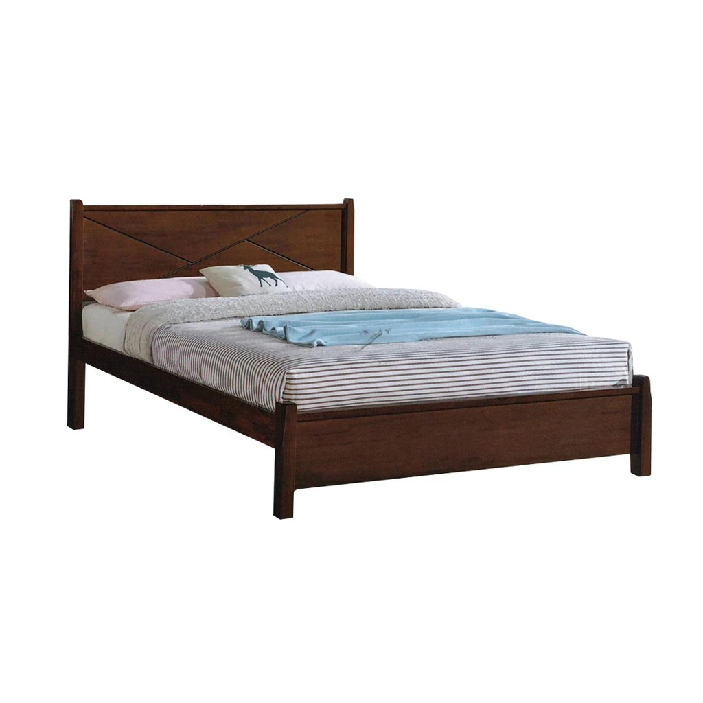 Karon Wooden Bedframe MDF + Veneer With Plywood Base Queen/King Size - w/ Mattress Option