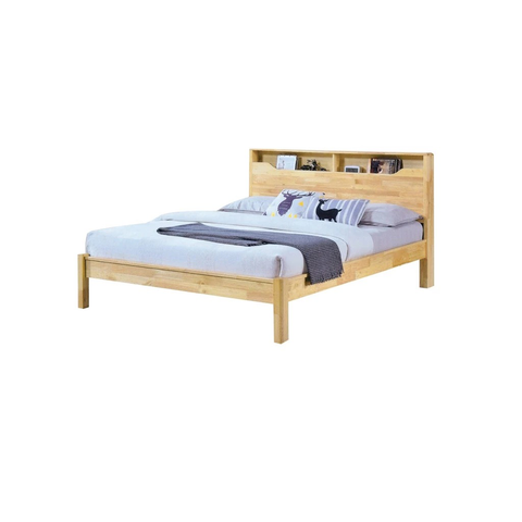 Image of Macai Wooden Bedframe Solid Wood With Plywood Base Queen Size - w/ Mattress Option