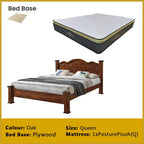 Macen Wooden Bedframe Solid Wood With Plywood Base Queen/King Size - w/ Mattress Option