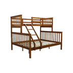 Mayci Queen+Single Solid Wood Slatted Base Double Decker Bed Frame