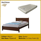 Karon Wooden Bedframe MDF + Veneer With Plywood Base Queen/King Size - w/ Mattress Option