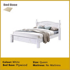 Liam Wooden Bedframe MDF + Veneer With Plywood Base Queen Size - w/ Mattress Option