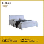 Karon Wooden Bedframe MDF + Veneer With Plywood Base Queen/King Size - w/ Mattress Option