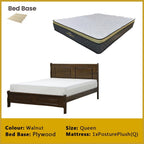 Karter Wooden Bedframe MDF + Veneer With Plywood Base Queen Size - w/ Mattress Option
