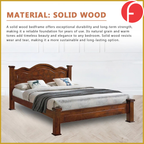 Macen Wooden Bedframe Solid Wood With Plywood Base Queen/King Size - w/ Mattress Option