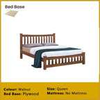 Millo Wooden Bedframe Solid Wood With Plywood Base Queen Size - w/ Mattress Option