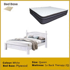 Liam Wooden Bedframe MDF + Veneer With Plywood Base Queen Size - w/ Mattress Option
