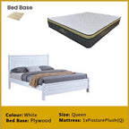 Karter Wooden Bedframe MDF + Veneer With Plywood Base Queen Size - w/ Mattress Option
