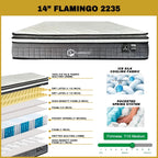Flamingo 14" Queen Size Mattress HEIQ Anti-Bacteria Pocket Spring Mattress