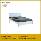 Karson Wooden Bedframe MDF + Veneer With Plywood Base Queen Size - w/ Mattress Option