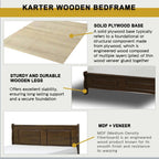 Karter Wooden Bedframe MDF + Veneer With Plywood Base Queen Size - w/ Mattress Option