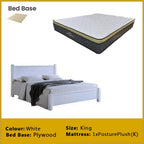 Karon Wooden Bedframe MDF + Veneer With Plywood Base Queen/King Size - w/ Mattress Option