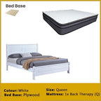 Karter Wooden Bedframe MDF + Veneer With Plywood Base Queen Size - w/ Mattress Option