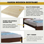 Karon Wooden Bedframe MDF + Veneer With Plywood Base Queen/King Size - w/ Mattress Option