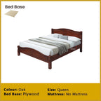 Camden Wooden Bedframe MDF + Veneer With Plywood Base Queen Size - w/ Mattress Option