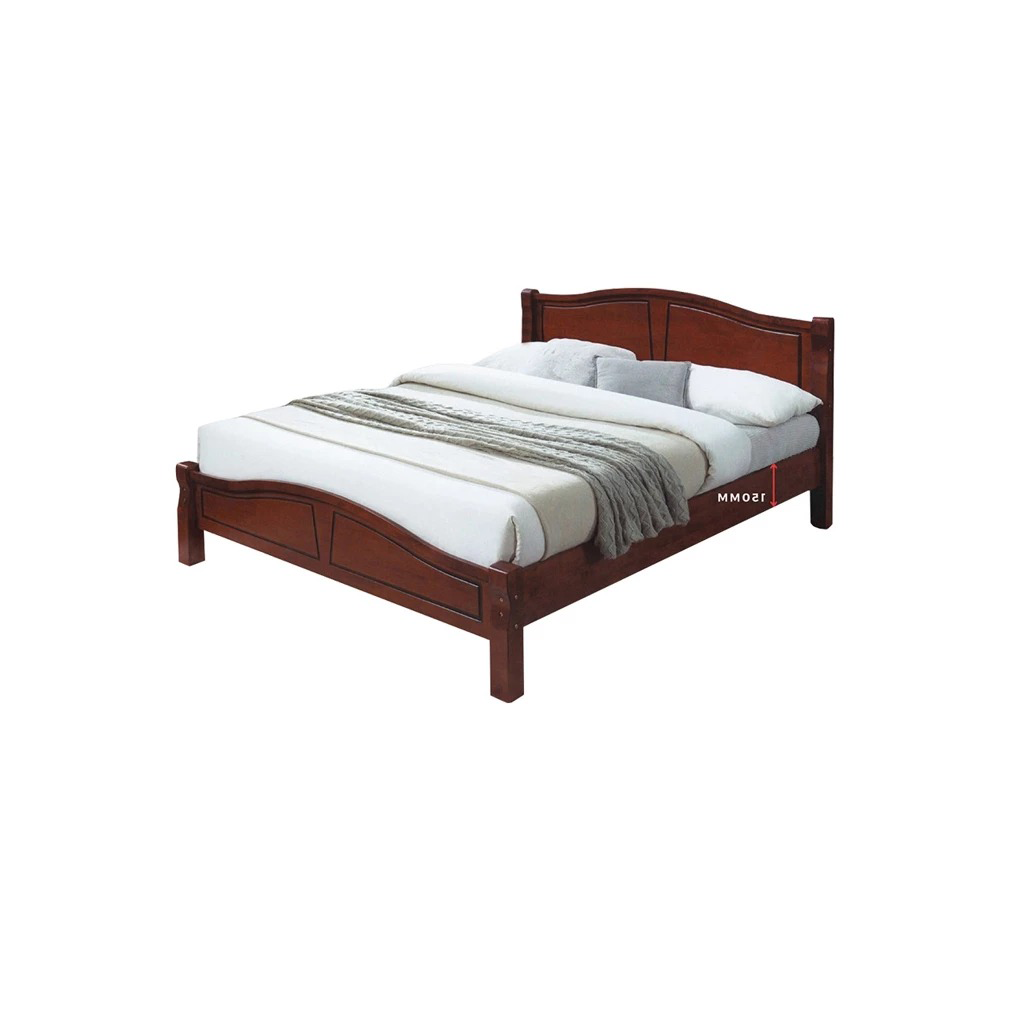 Camden Wooden Bedframe MDF + Veneer With Plywood Base Queen Size - w/ Mattress Option