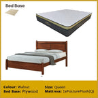 Karson Wooden Bedframe MDF + Veneer With Plywood Base Queen Size - w/ Mattress Option