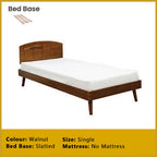 Poppy Single Bedframe Solid Wood Slatted Base  - w/ Mattress Option