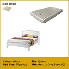 Camden Wooden Bedframe MDF + Veneer With Plywood Base Queen Size - w/ Mattress Option