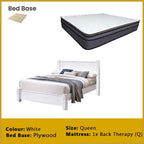 Mason Wooden Bedframe MDF + Veneer With Plywood Base Queen Size - w/ Mattress Option