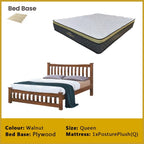 Millo Wooden Bedframe Solid Wood With Plywood Base Queen Size - w/ Mattress Option