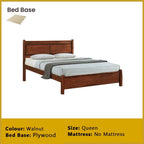 Karson Wooden Bedframe MDF + Veneer With Plywood Base Queen Size - w/ Mattress Option