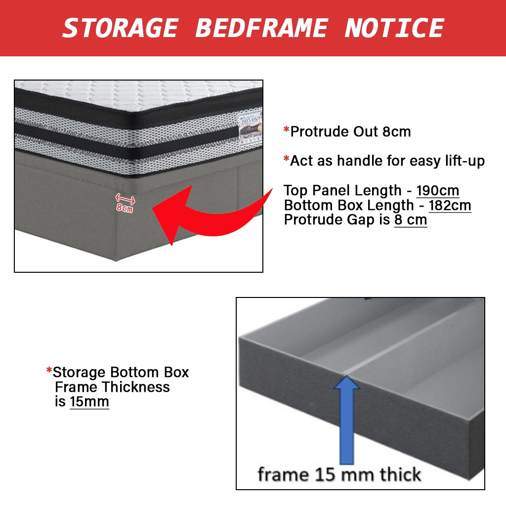 OrthoCoil Strike Storage Bed Pet Friendly Scratch-Resistant Fabric - With Mattress Add-On