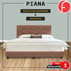 Piana Queen Size Woven Fabric Divan Bed Frame with Mattress Package