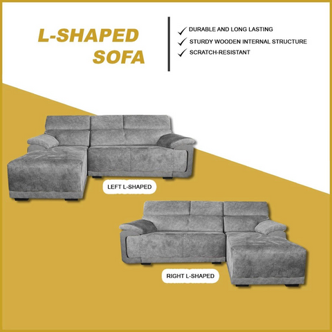 Image of Murah L-Shaped Sofa in 48 Colour - w/ PetFriendly Options