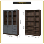 Judy Series Open Shelves Display Cabinet Bookshelf Storage in 3 Colours