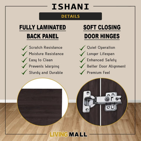Image of Ishani Shoe Cabinet Soft Closing Fully Laminated Back Panel Thick Particle Board