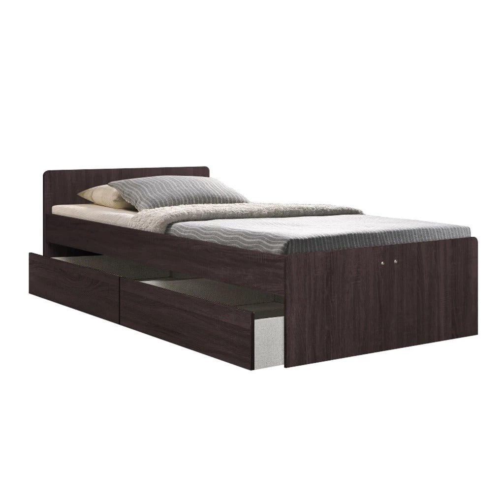 Sobee Single/Super Single Bed with Drawers of Pull-out Bed / Fully Laminated Board