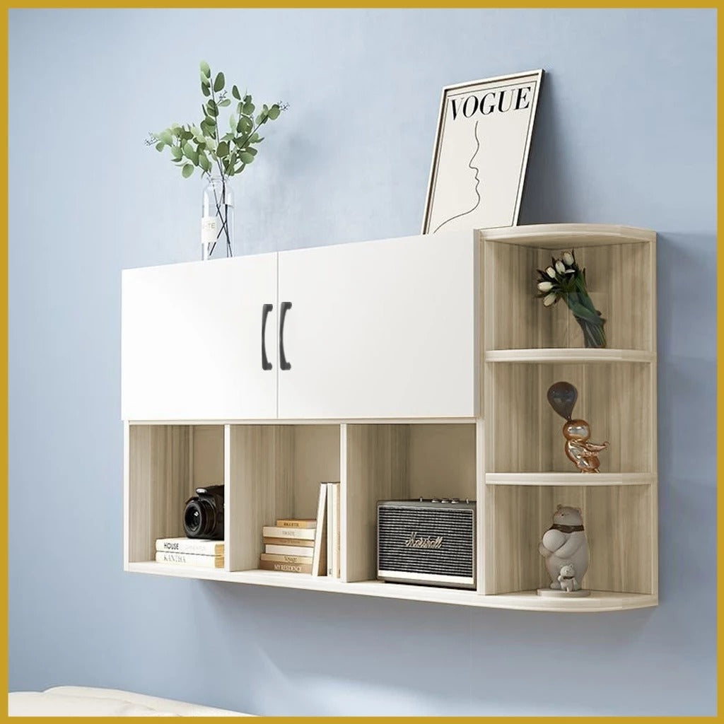 Inari Floating Display Shelf hanging Cabinet Laminated Board in 2 Colours