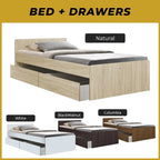 Sobee Single/Super Single Bed with Drawers of Pull-out Bed / Fully Laminated Board