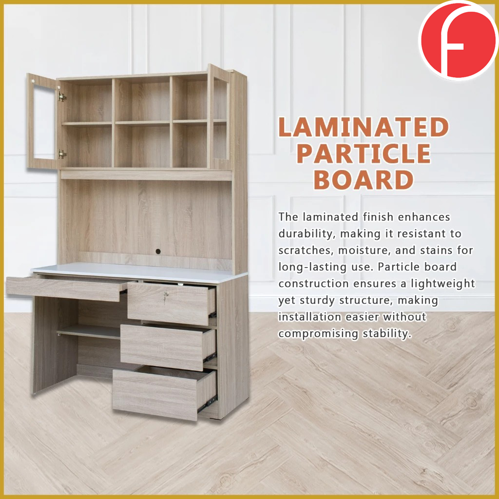 Furnituremart Tonee Study Computer Office Table with Drawer w/ Lock in 4 Colours