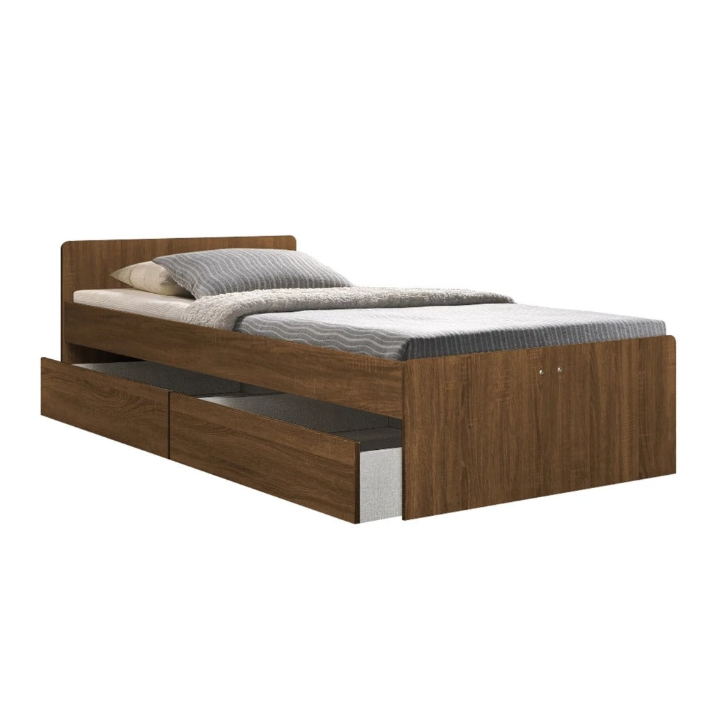 Sobee Single/Super Single Bed with Drawers of Pull-out Bed / Fully Laminated Board