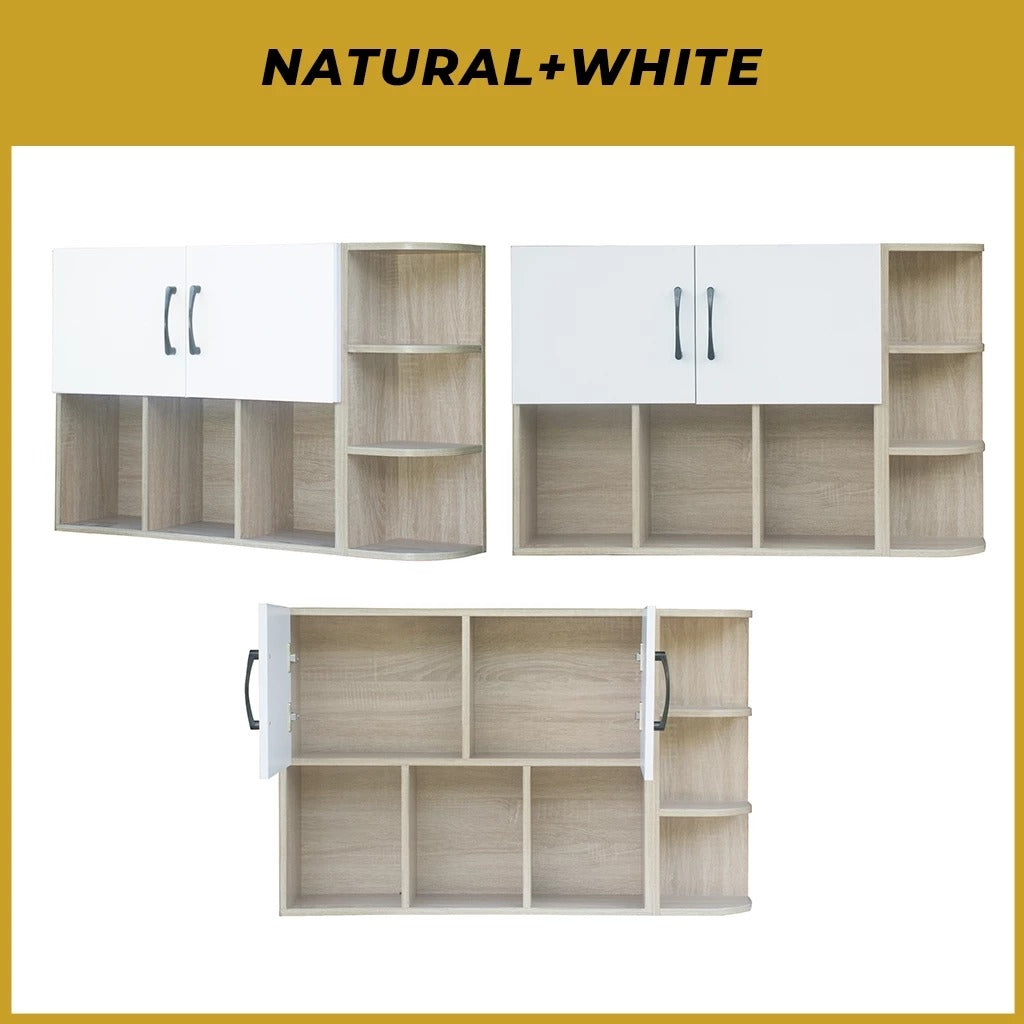 Inari Floating Display Shelf hanging Cabinet Laminated Board in 2 Colours