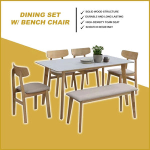 Ising Dining Set with Scratch resistant Sintered Stone Table Top High Density Chair