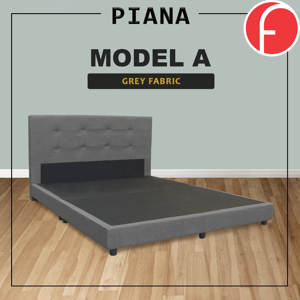 Piana Queen Size Woven Fabric Divan Bed Frame with Mattress Package
