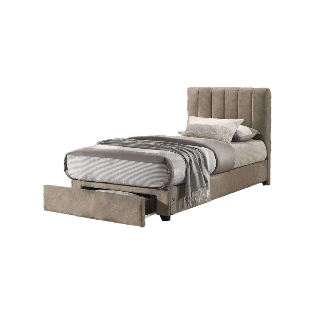 Zahir Single Divan Bed Frame with Drawer  - PetFriendly Scratch-Resistant