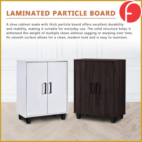 Image of Gemma Shoe Cabinet Soft Closing Fully Laminated Back Panel Thick Particle Board