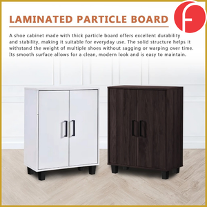 Gemma Shoe Cabinet Soft Closing Fully Laminated Back Panel Thick Particle Board