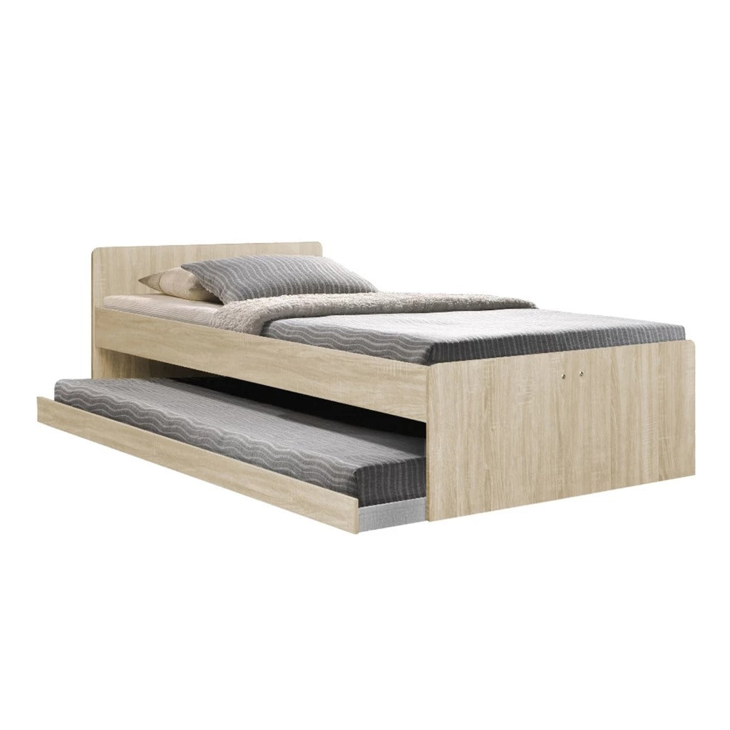 Sobee Single/Super Single Bed with Drawers of Pull-out Bed / Fully Laminated Board
