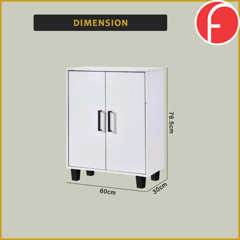 Image of Gemma Shoe Cabinet Soft Closing Fully Laminated Back Panel Thick Particle Board
