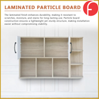 Inari Floating Display Shelf hanging Cabinet Laminated Board in 2 Colours