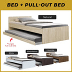 Sobee Single/Super Single Bed with Drawers of Pull-out Bed / Fully Laminated Board