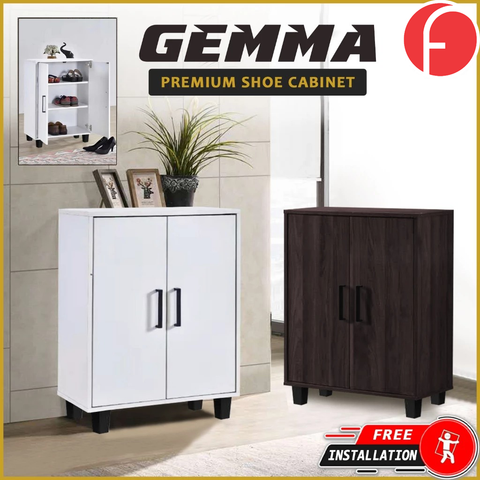 Image of Gemma Shoe Cabinet Soft Closing Fully Laminated Back Panel Thick Particle Board