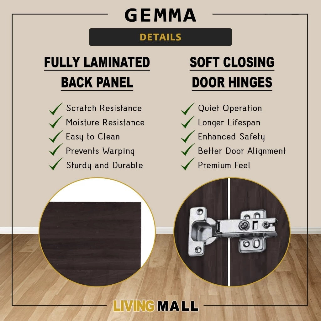Gemma Shoe Cabinet Soft Closing Fully Laminated Back Panel Thick Particle Board